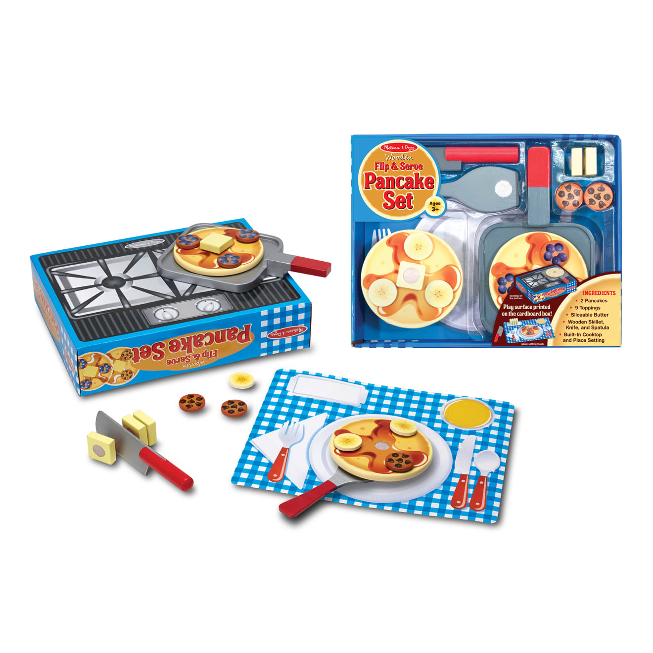 Flip & Serve Pancake Set - Wooden Play Food - Image 7