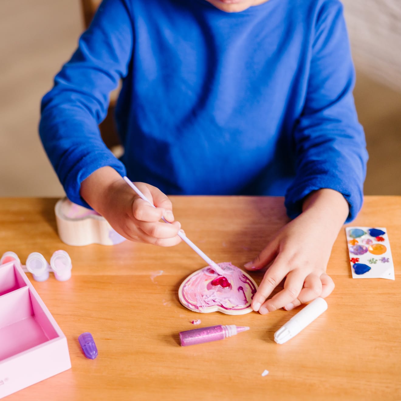 Decorate-Your-Own Wooden Heart Box - Image 5