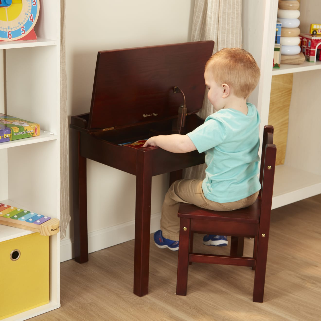 Child's Lift-Top Desk & Chair - Espresso - Image 5