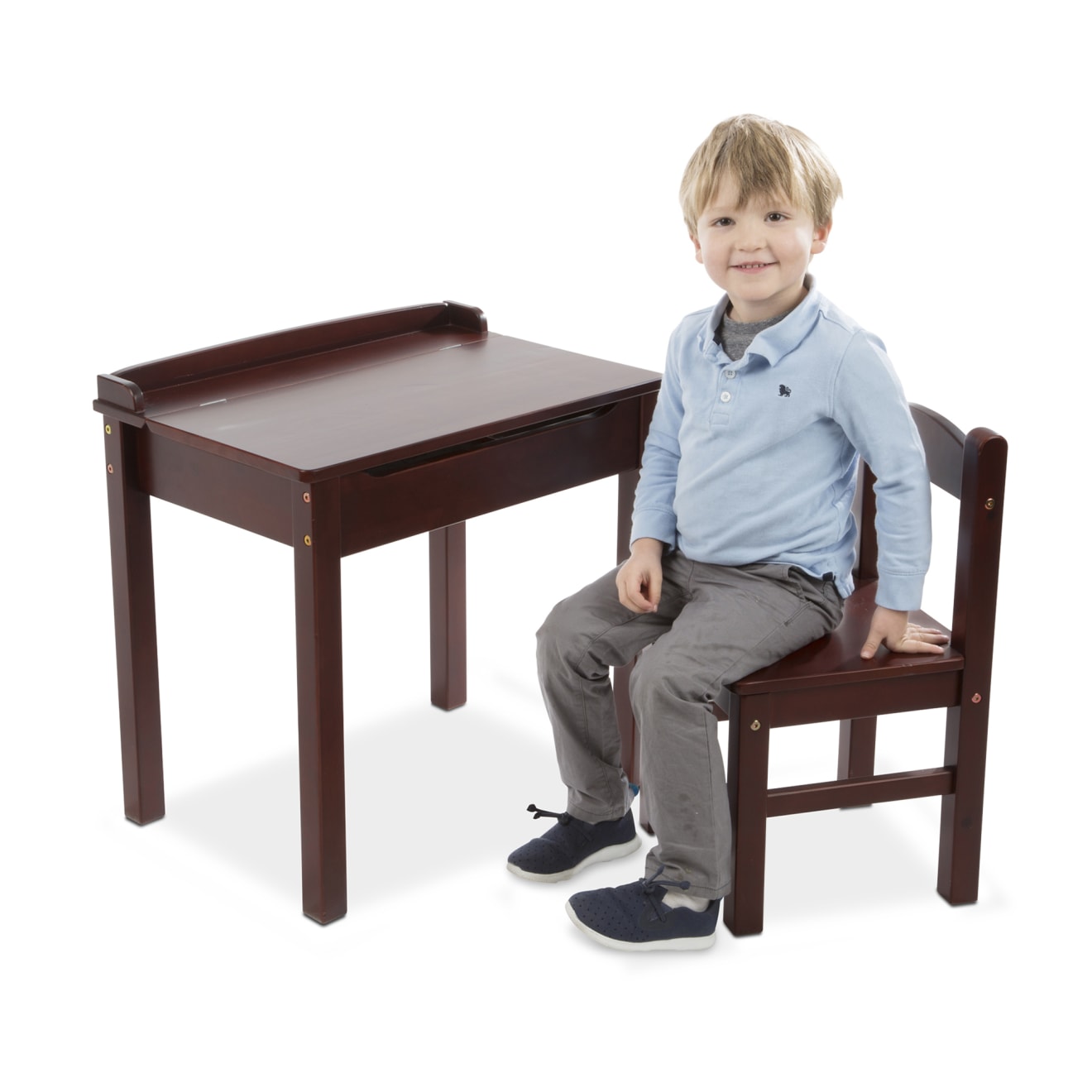 Child's Lift-Top Desk & Chair - Espresso - Image 8