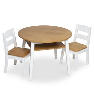 Wooden Round Table & Chairs Set