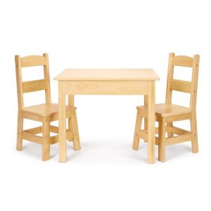 Wooden Table & Chairs - Natural