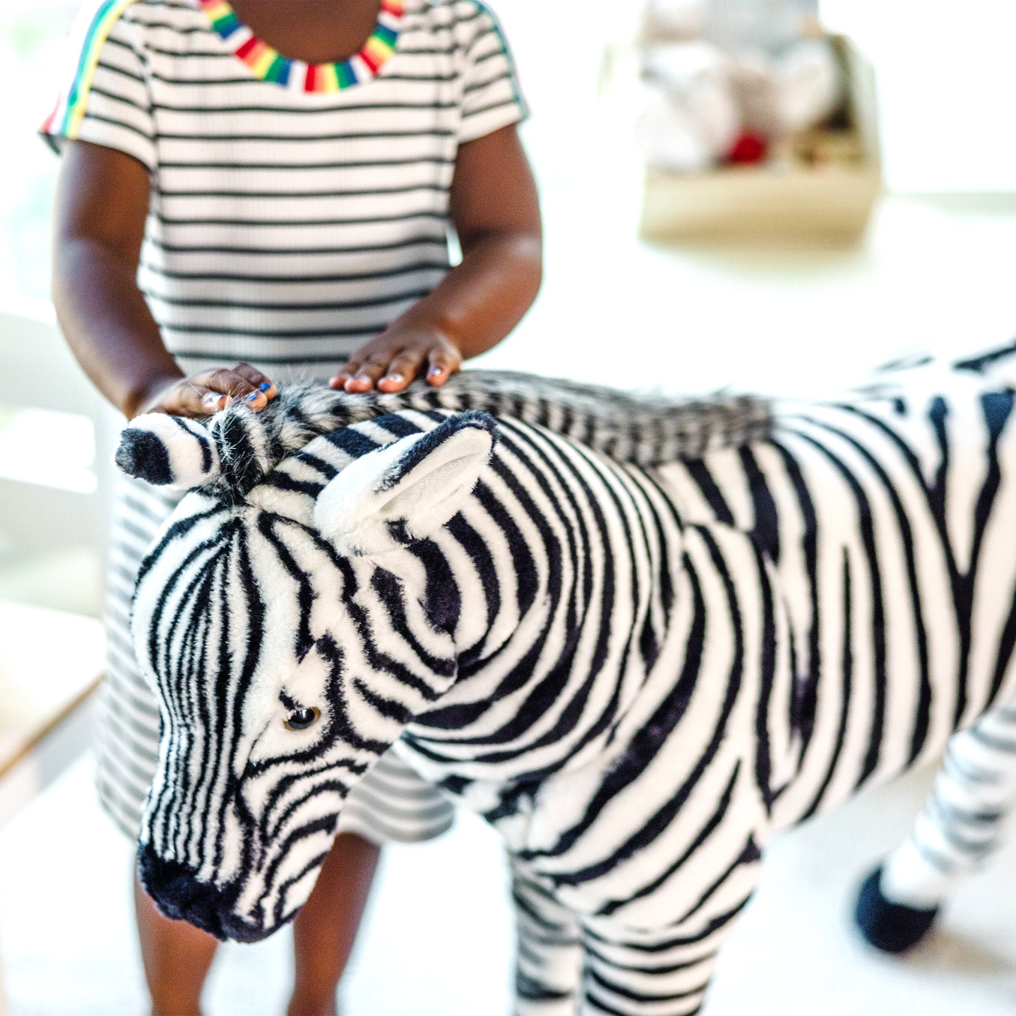 Zebra Lifelike Plush Stuffed Animal - Image 5