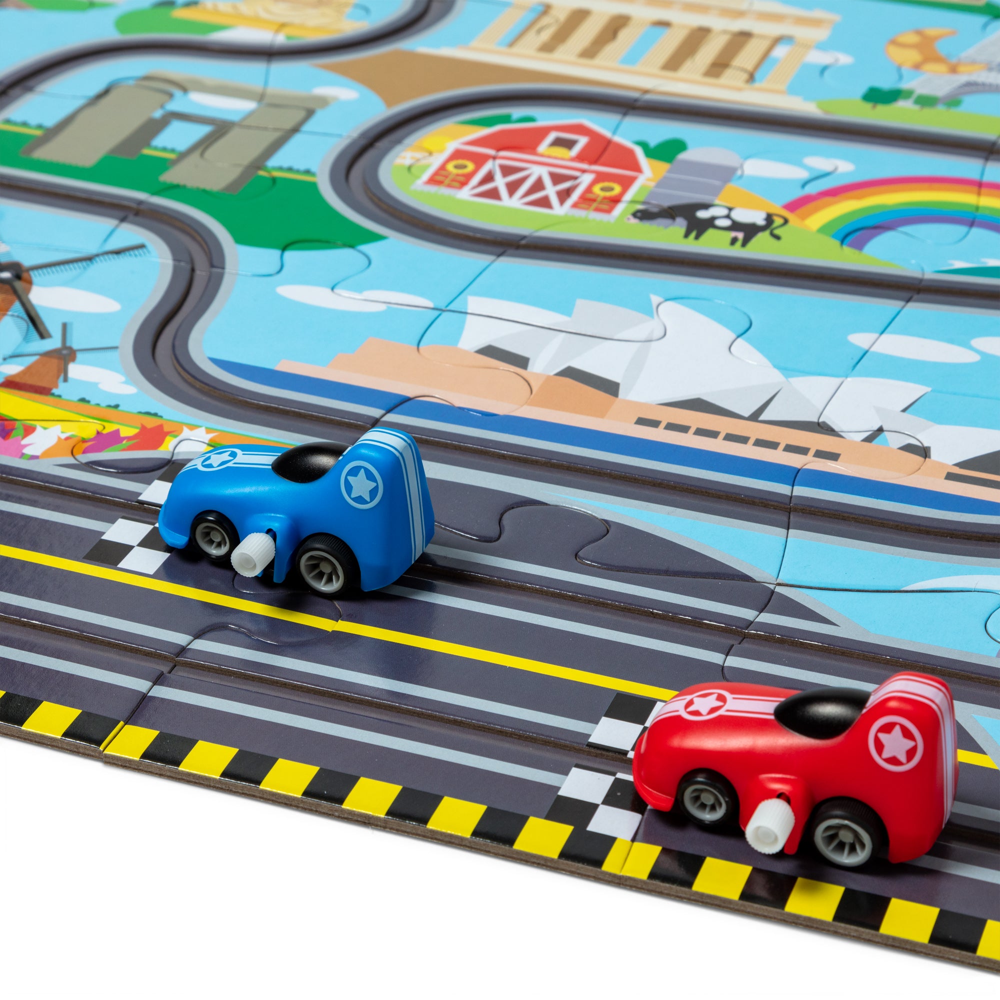 Race Around the World Tracks Floor Puzzle - 48 Pieces - Image 12