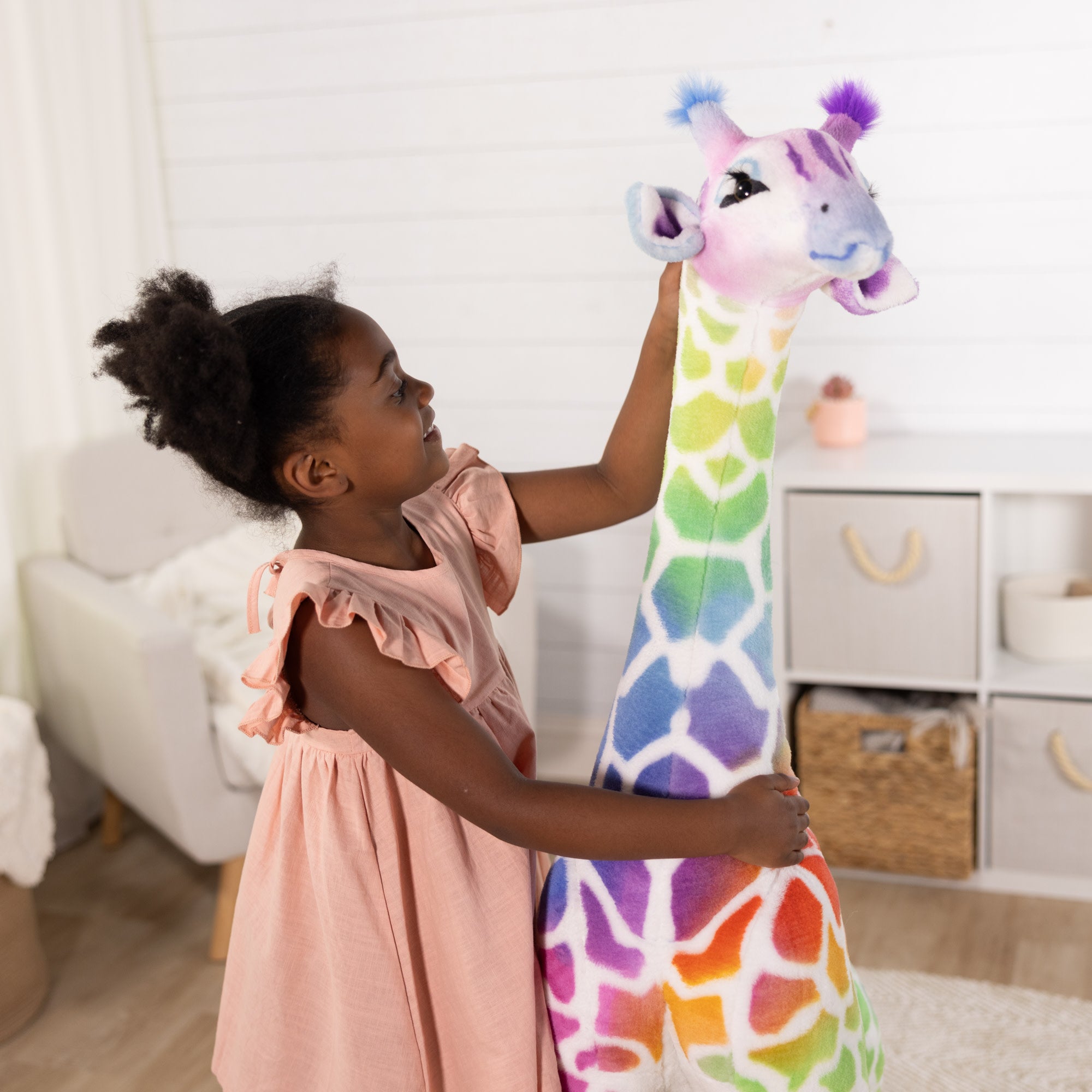 Rainbow Giraffe Lifelike Plush - Image 7