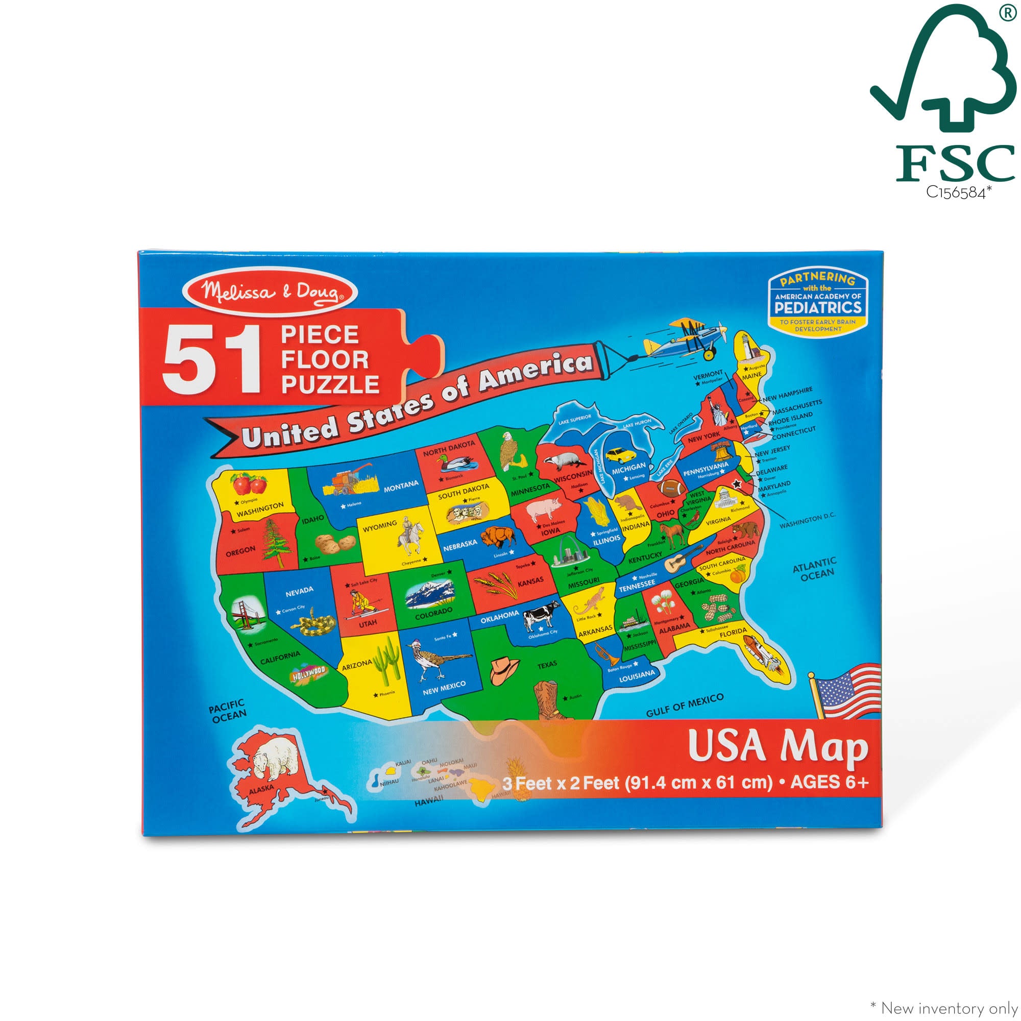 USA Map Floor Puzzle - 51 Pieces - Image 3