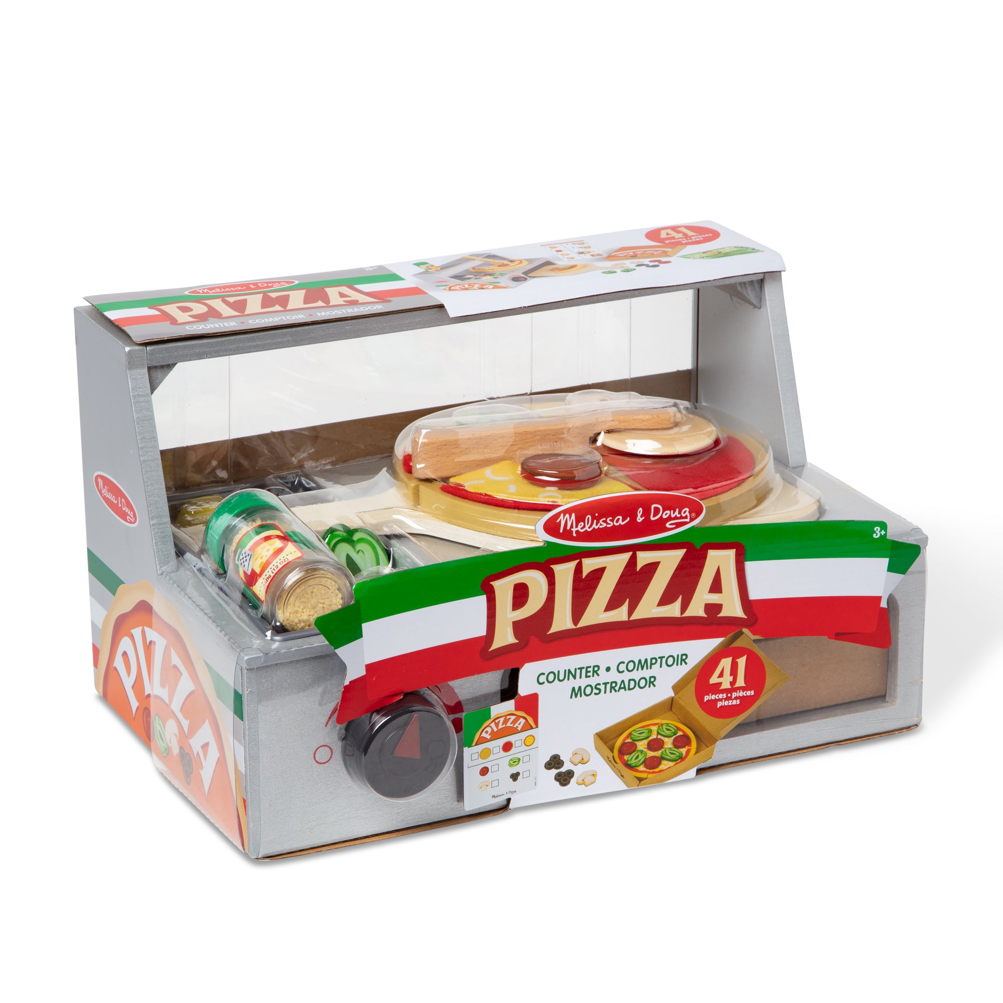 Top & Bake Pizza Counter - Wooden Play Food - Image 3