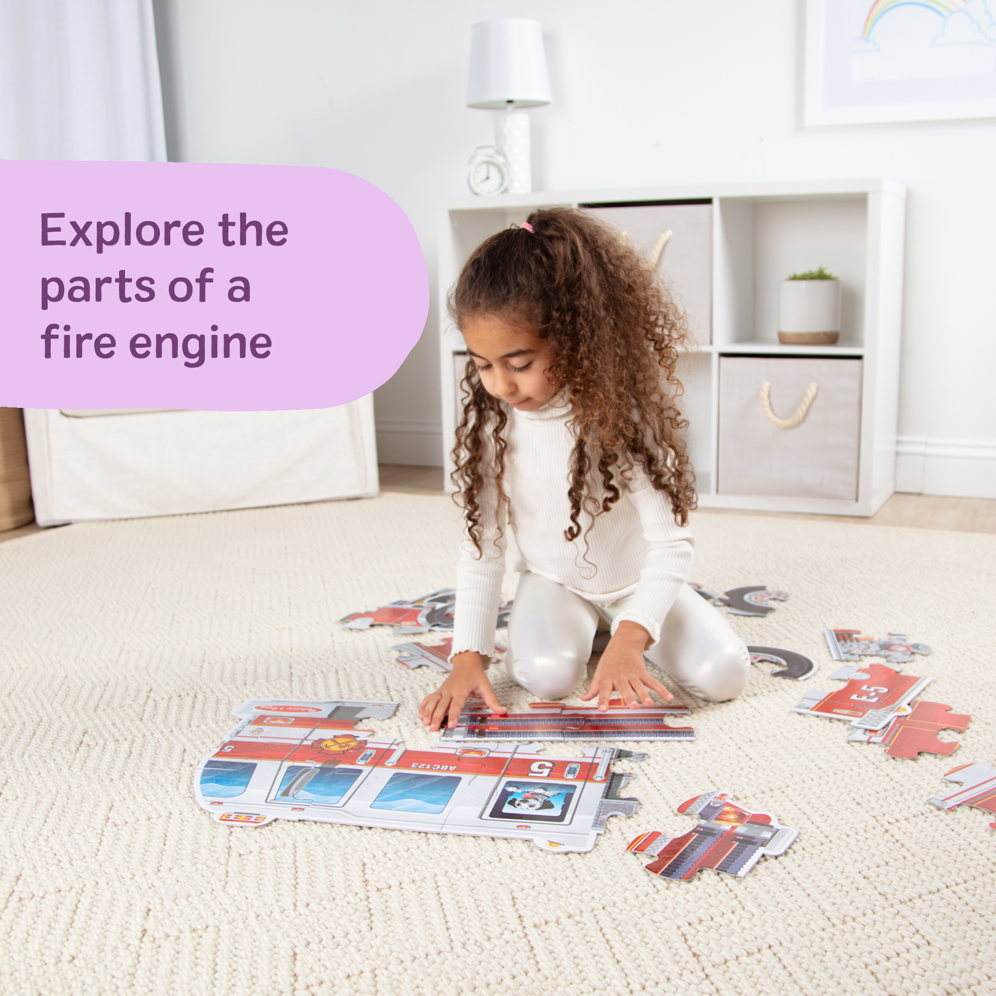 Giant Fire Truck Floor Puzzle - 24 Pieces - Image 6