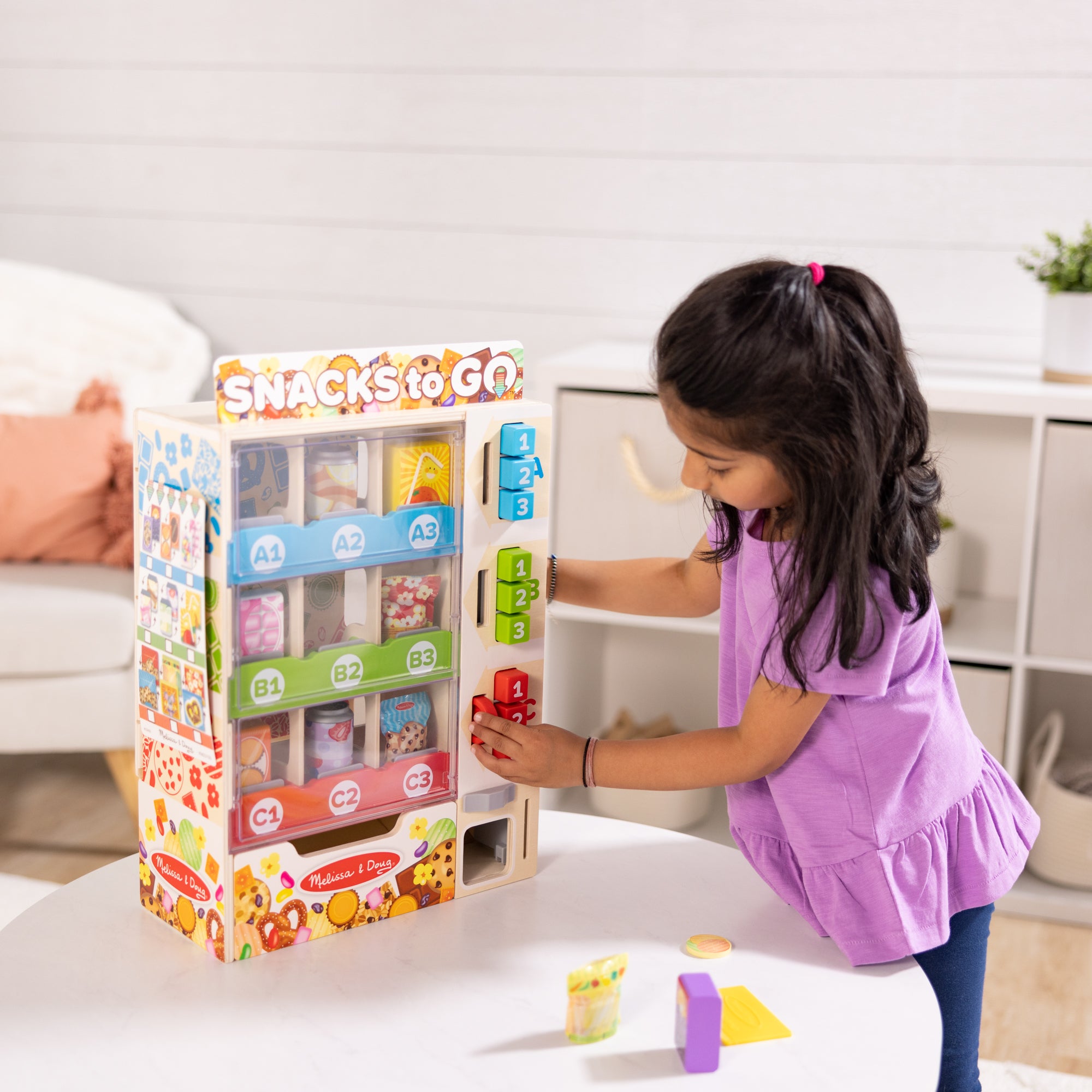 Sort. Stock. Select Wooden Vending Machine Play Set - Image 2