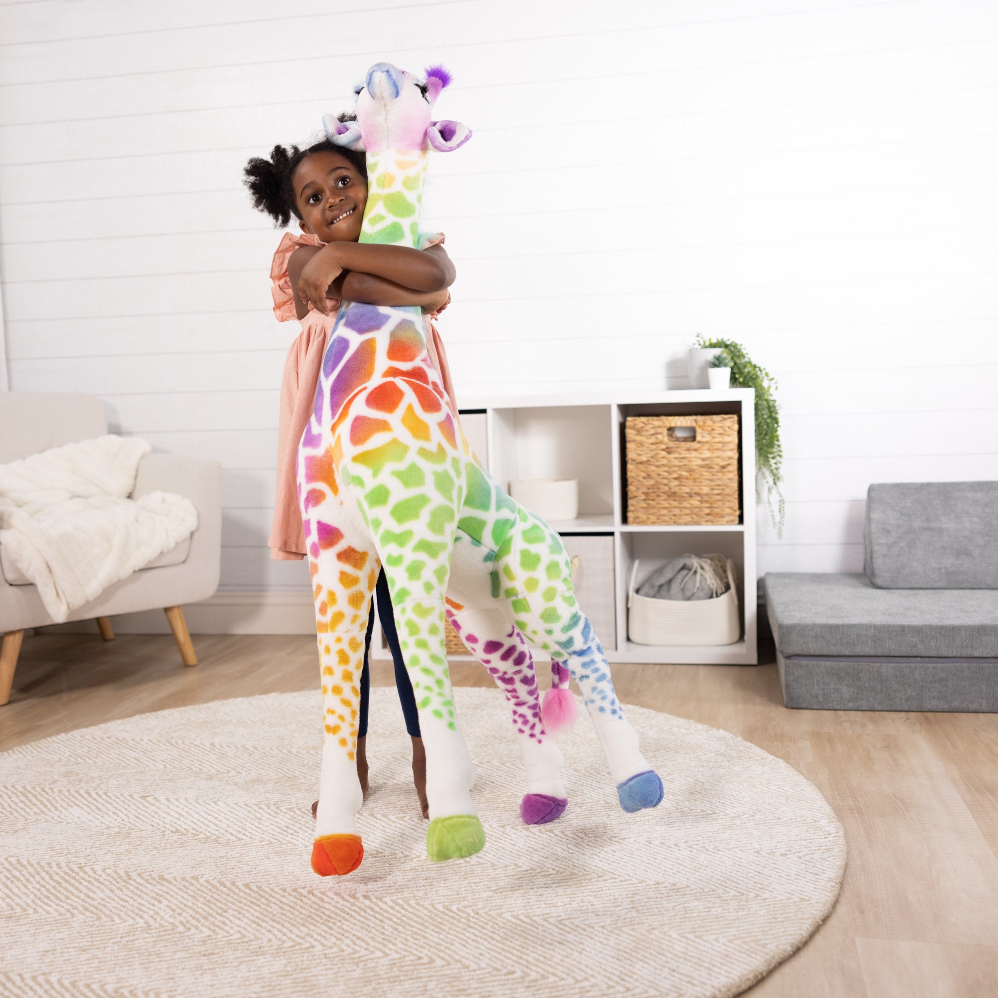 Rainbow Giraffe Lifelike Plush - Image 5