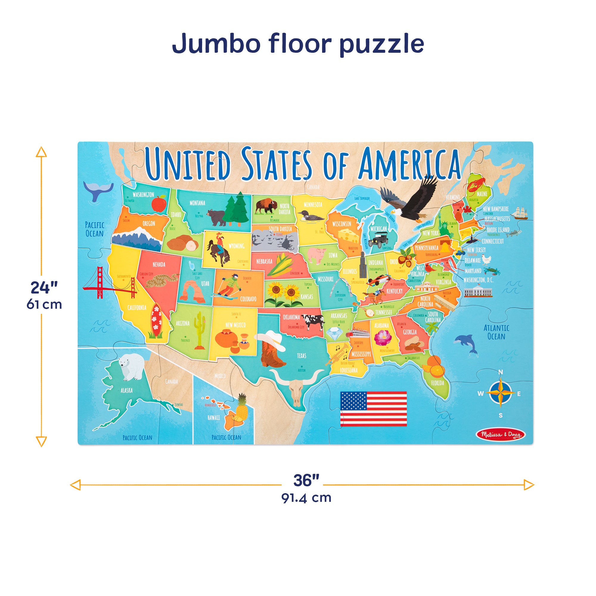 Map Floor Puzzle - 51 Pieces - Image 3