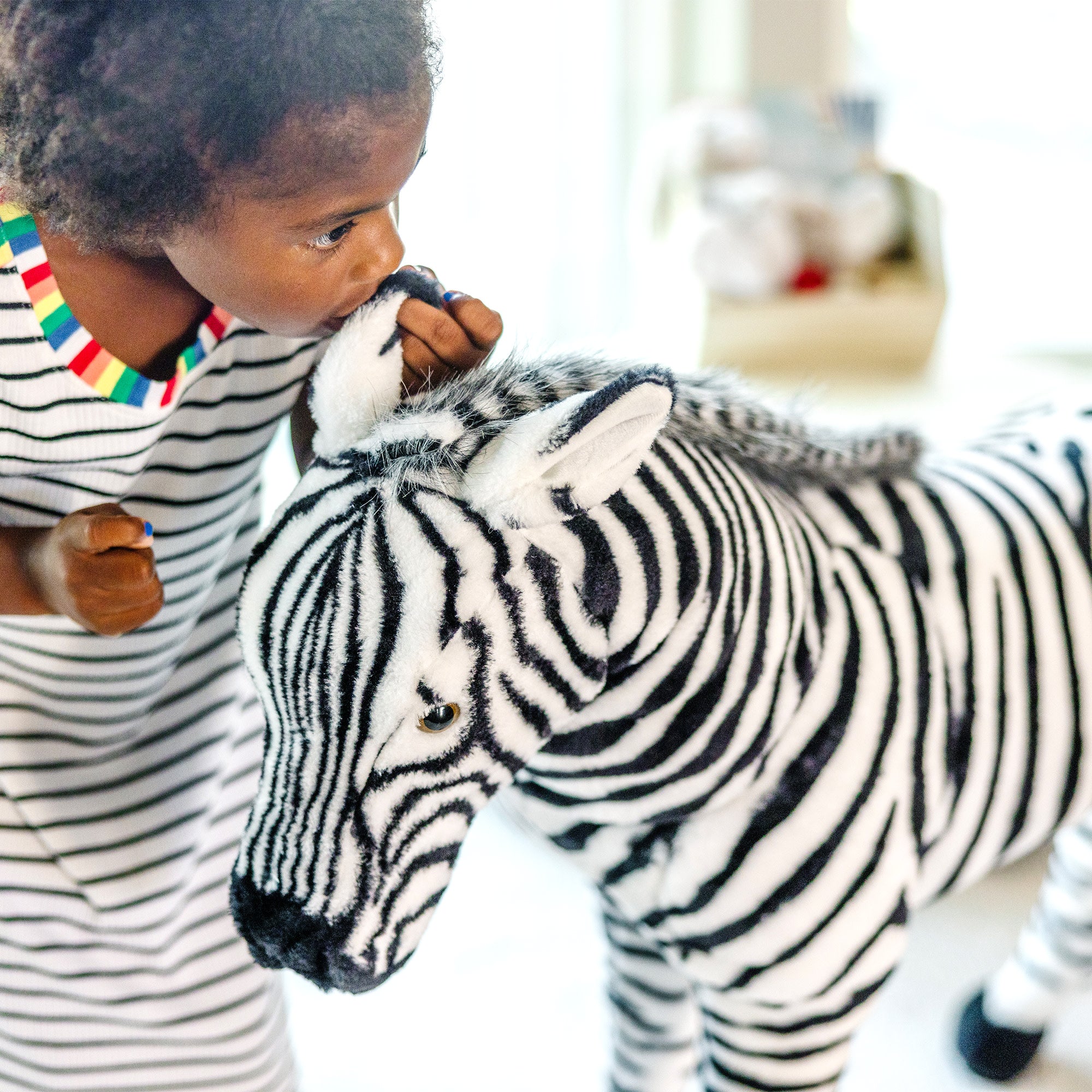 Zebra Lifelike Plush Stuffed Animal - Image 2