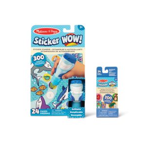 Sticker WOW!™ Shark Bundle: Activity Pad & Sticker Stamper + Mini Activity Pad and 200 Refill Stickers