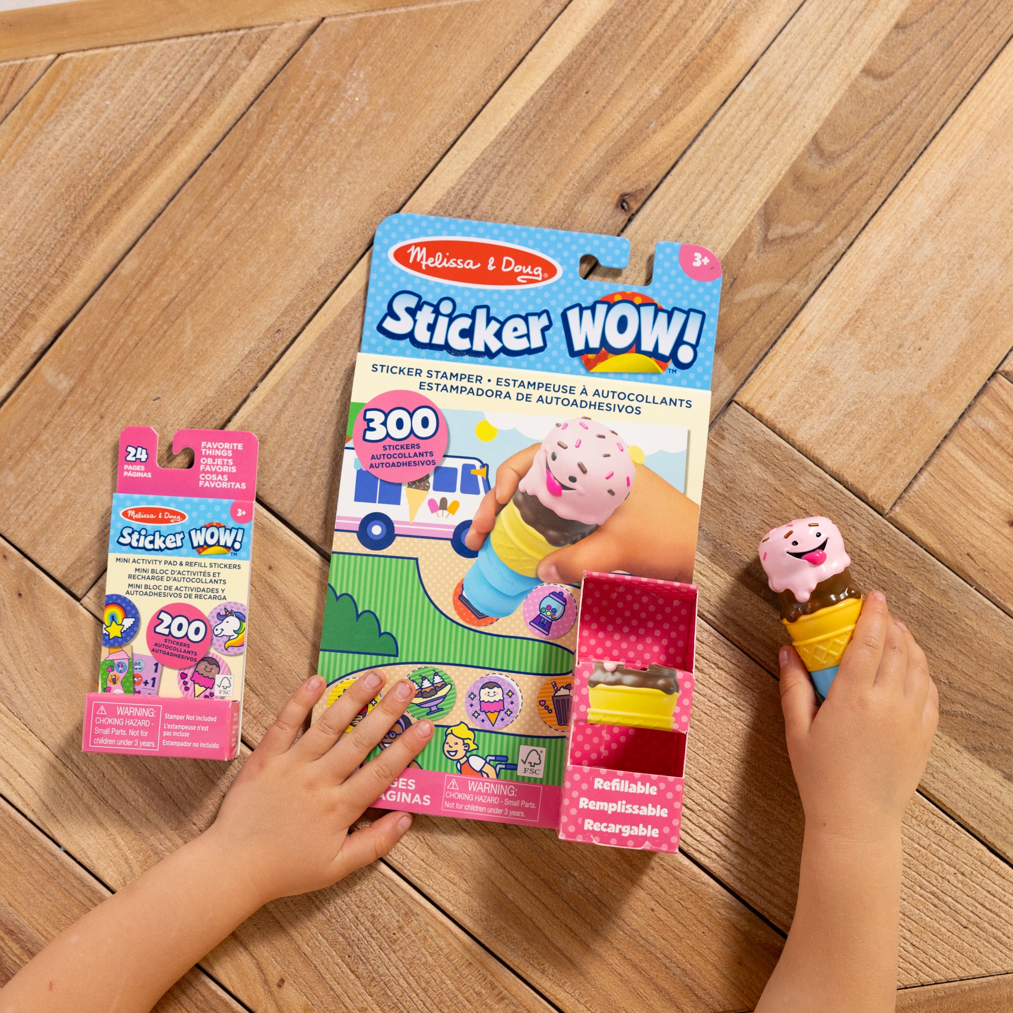 Sticker WOW!™ Ice Cream Bundle: Activity Pad & Sticker Stamper + Mini Activity Pad and 200 Refill Stickers - Image 9
