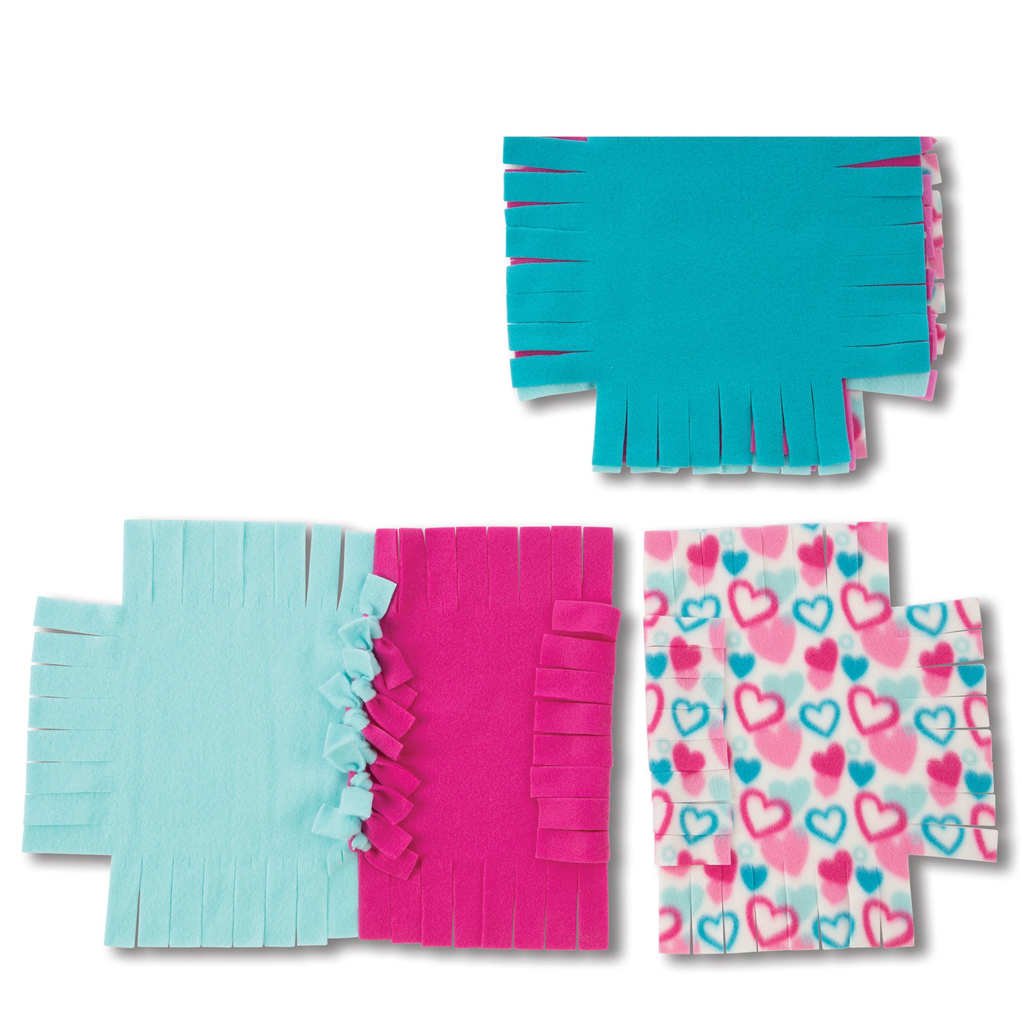 Created by Me!™ Heart Fleece Blanket No-Sew Craft Kit - Image 4