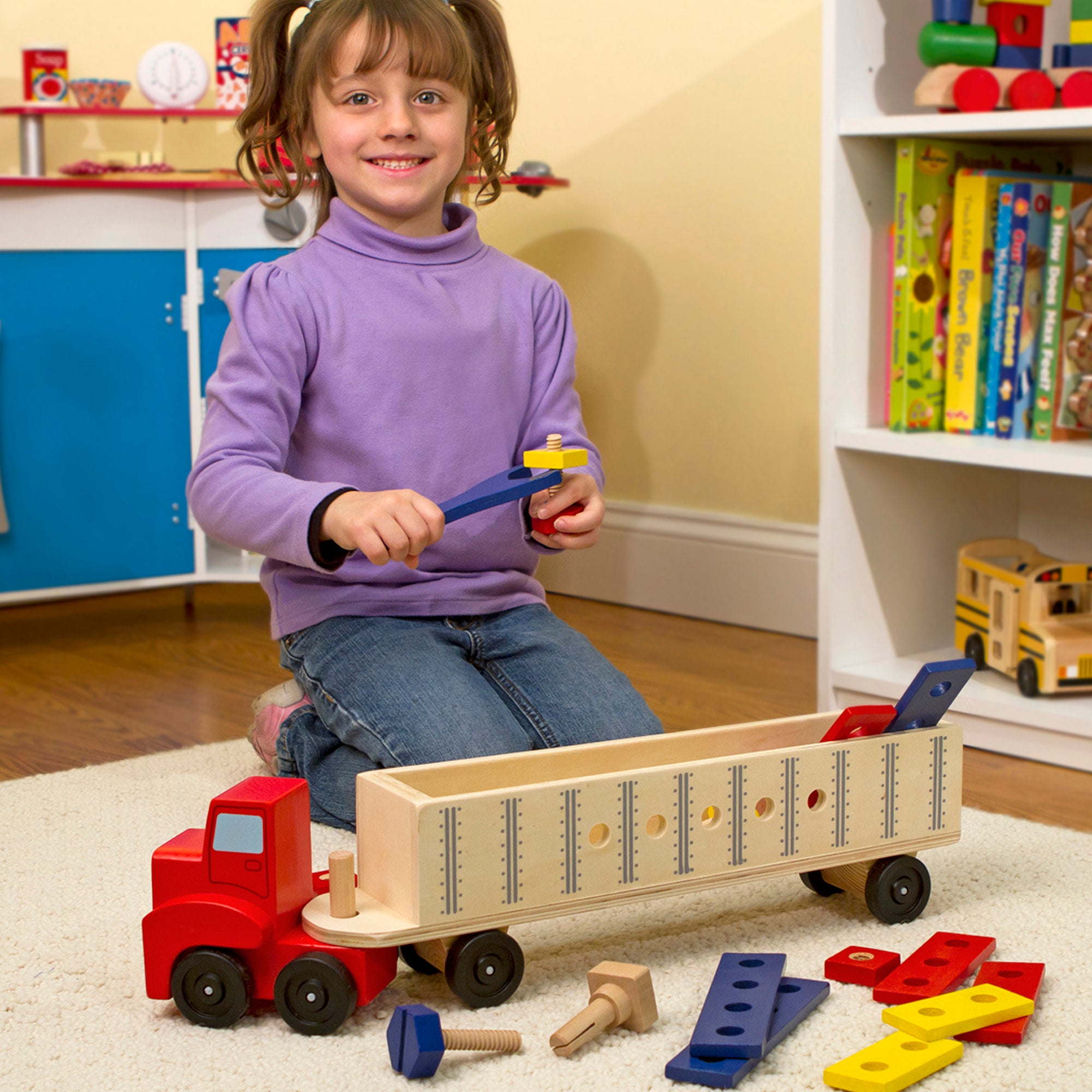 Wooden Big Rig Building Set - Image 2